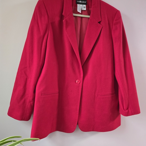 Sag Harbor Jackets & Blazers - Sag Harbor Vibrant Red Women's Blazer